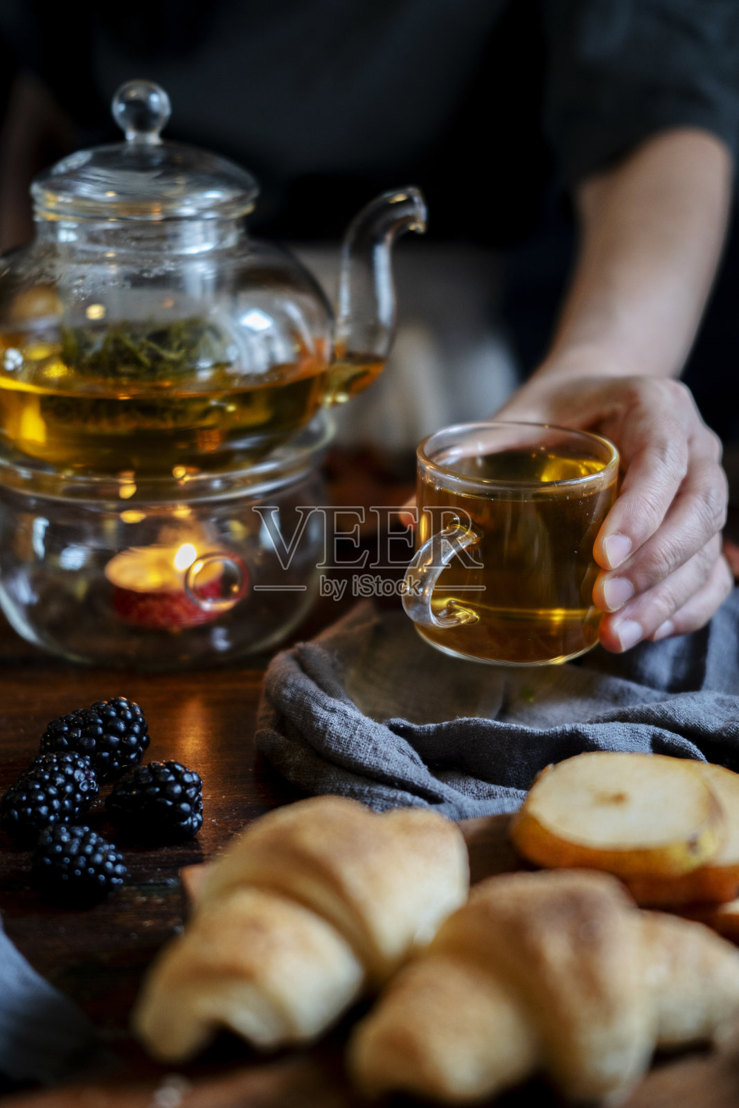 下午茶和点心照片摄影图片