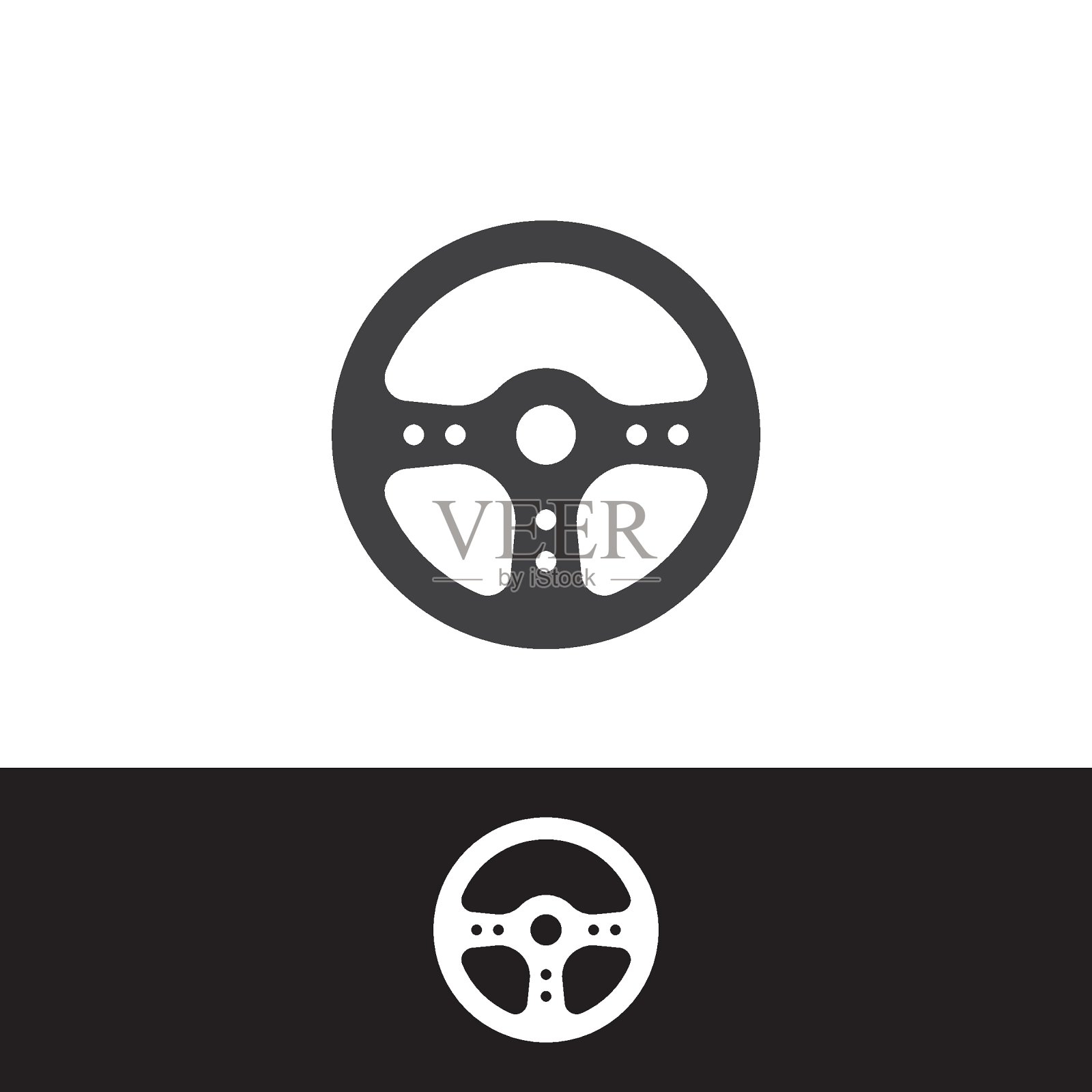 方向盘的标志插画图片素材