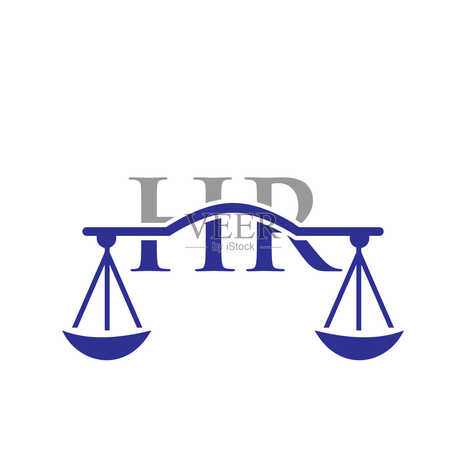 律师事务所HR字母Logo设计（律师、法律、正义、法律服务等）插画图片素材