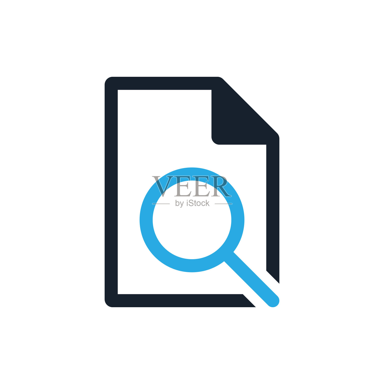 放大镜图标矢量股票插图设计模板。插画图片素材