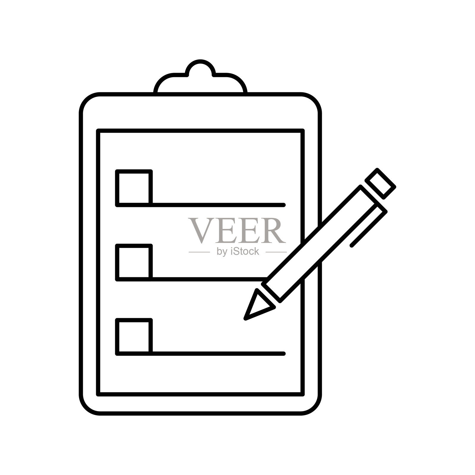 天气测量报告剪贴板图标矢量插画图片素材