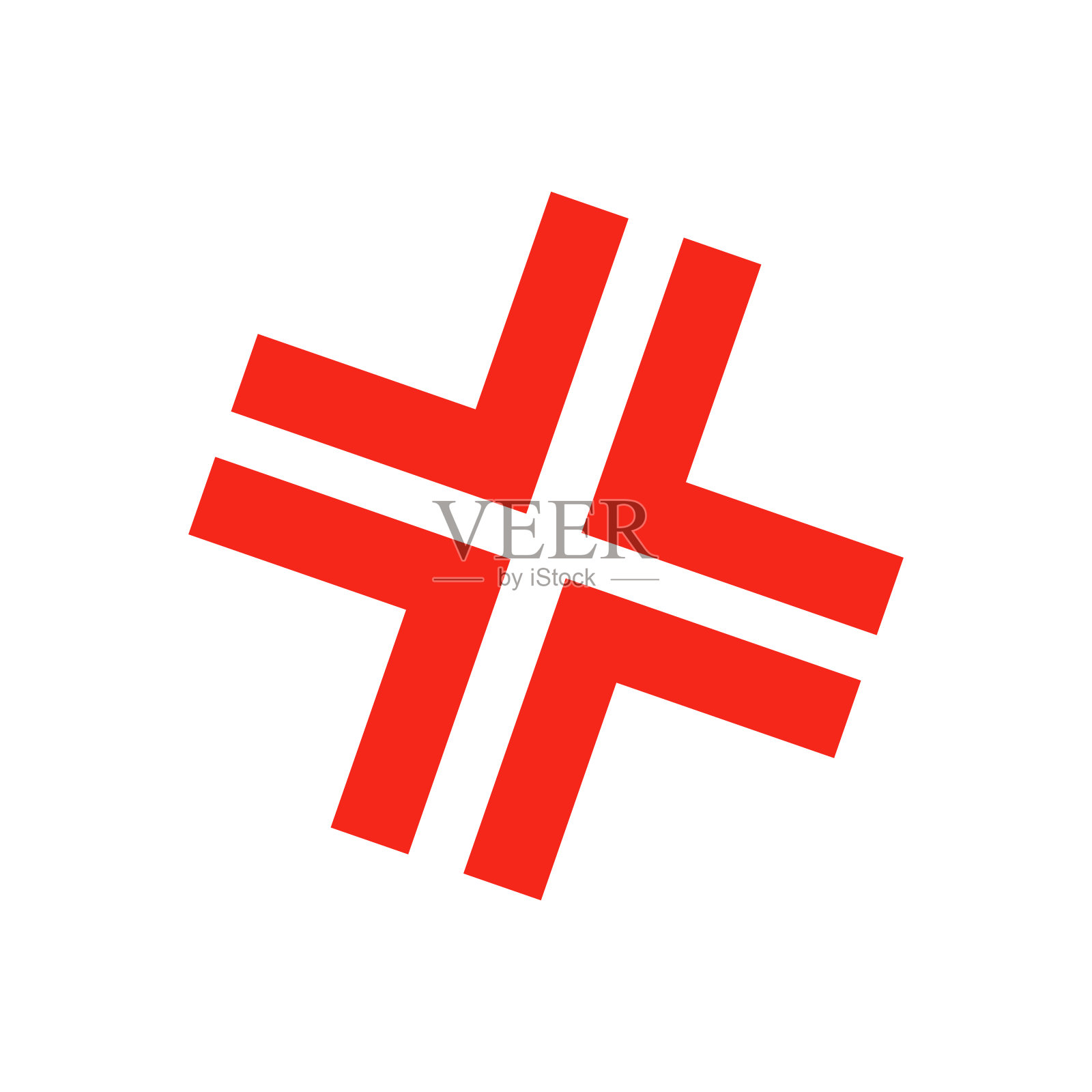 红色的标记代表愤怒的情绪。向量。插画图片素材