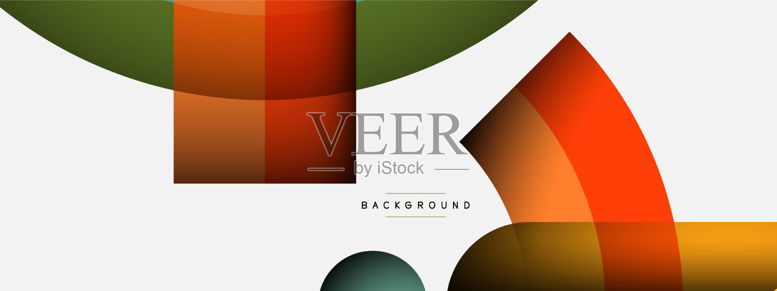 时尚的形状，颜色，最小的设计组成插画图片素材