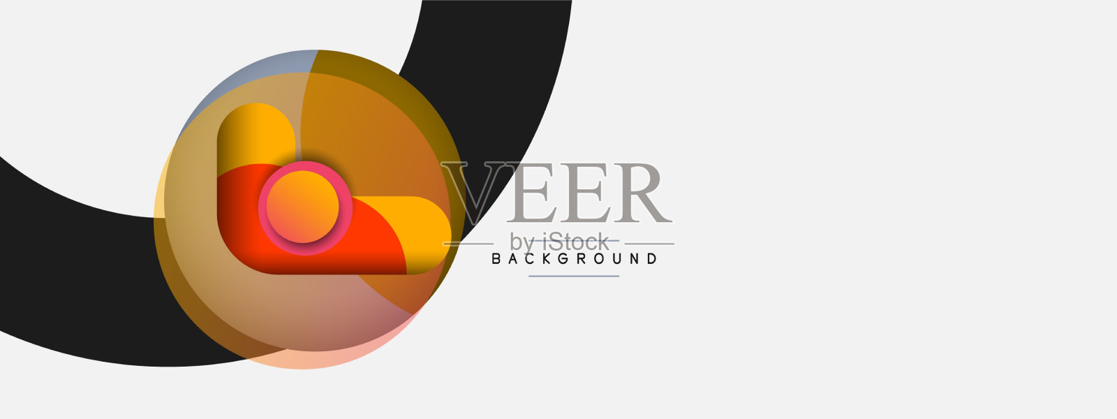 圆的形状圈最小的几何插画图片素材