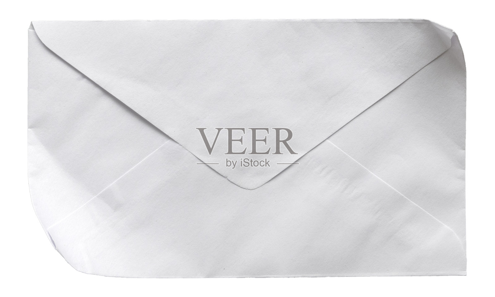 白色信封孤立在白色背景上。照片摄影图片