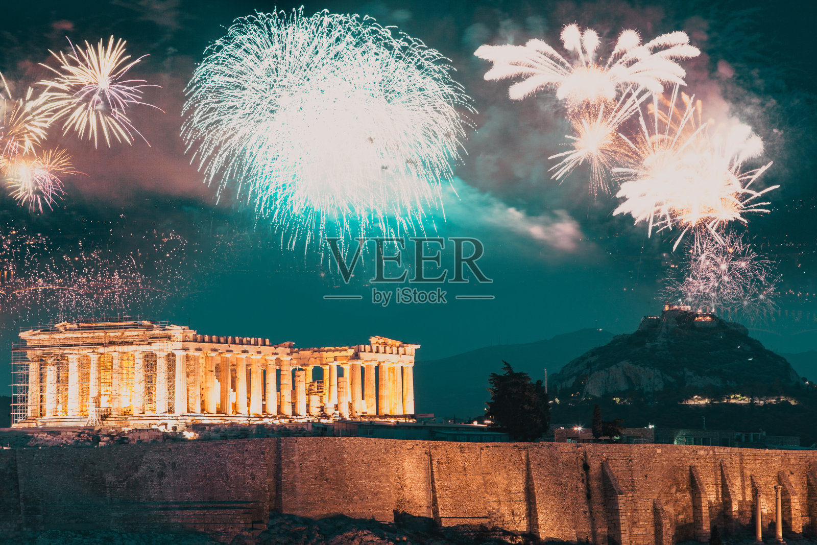 希腊阿提卡的雅典卫城和帕台农神庙——新年的目的地照片摄影图片