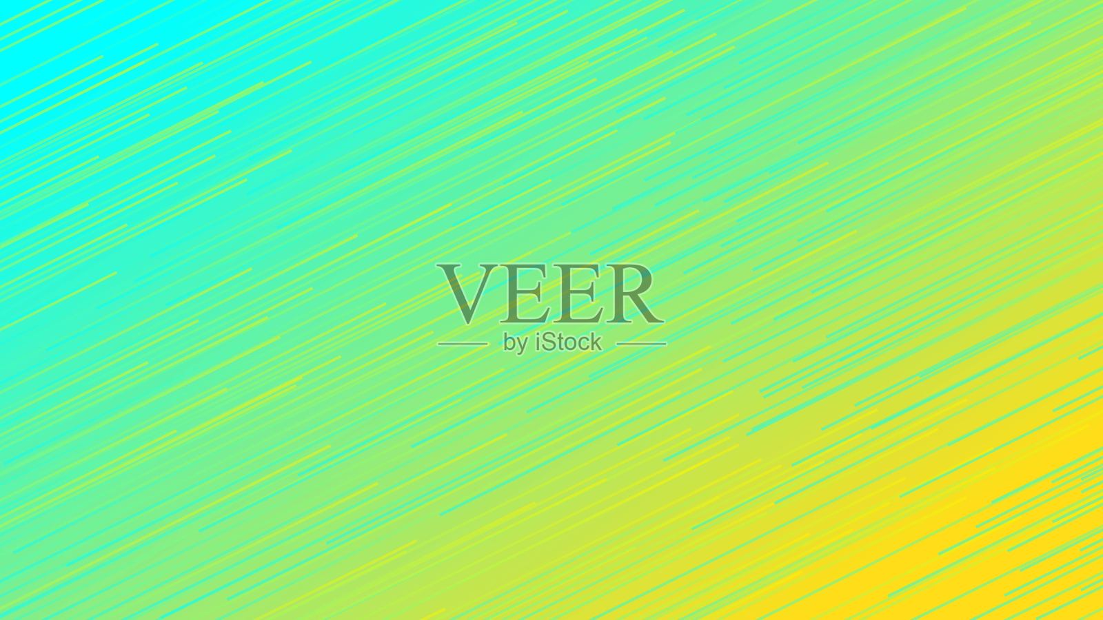 背景抽象几何线条与绿色和黄色的色彩构成插画图片素材