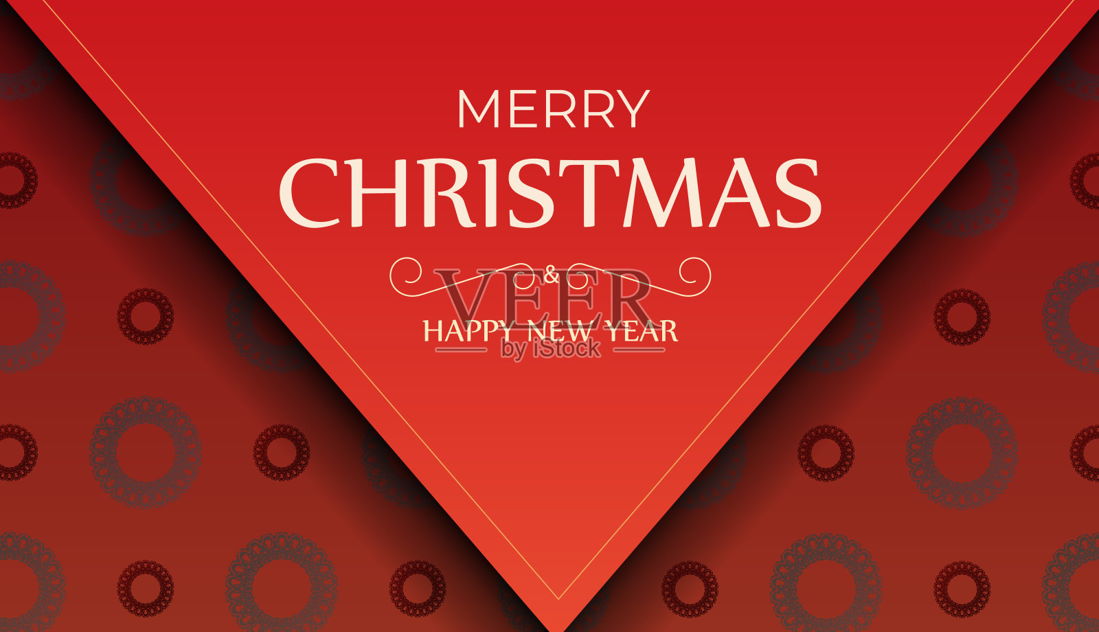 节日宣传册圣诞新年快乐红色配酒红色装饰设计模板素材