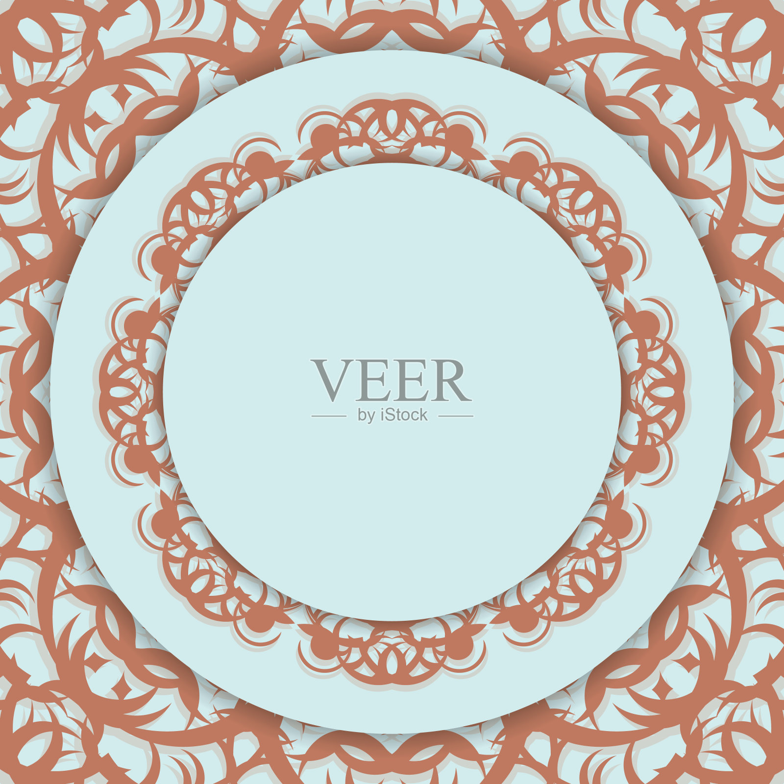 海蓝宝石明信片与印度珊瑚设计准备排印。插画图片素材