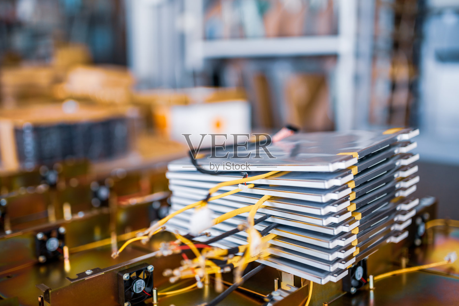 TFT显示器的矩阵堆栈和车间的细节照片摄影图片