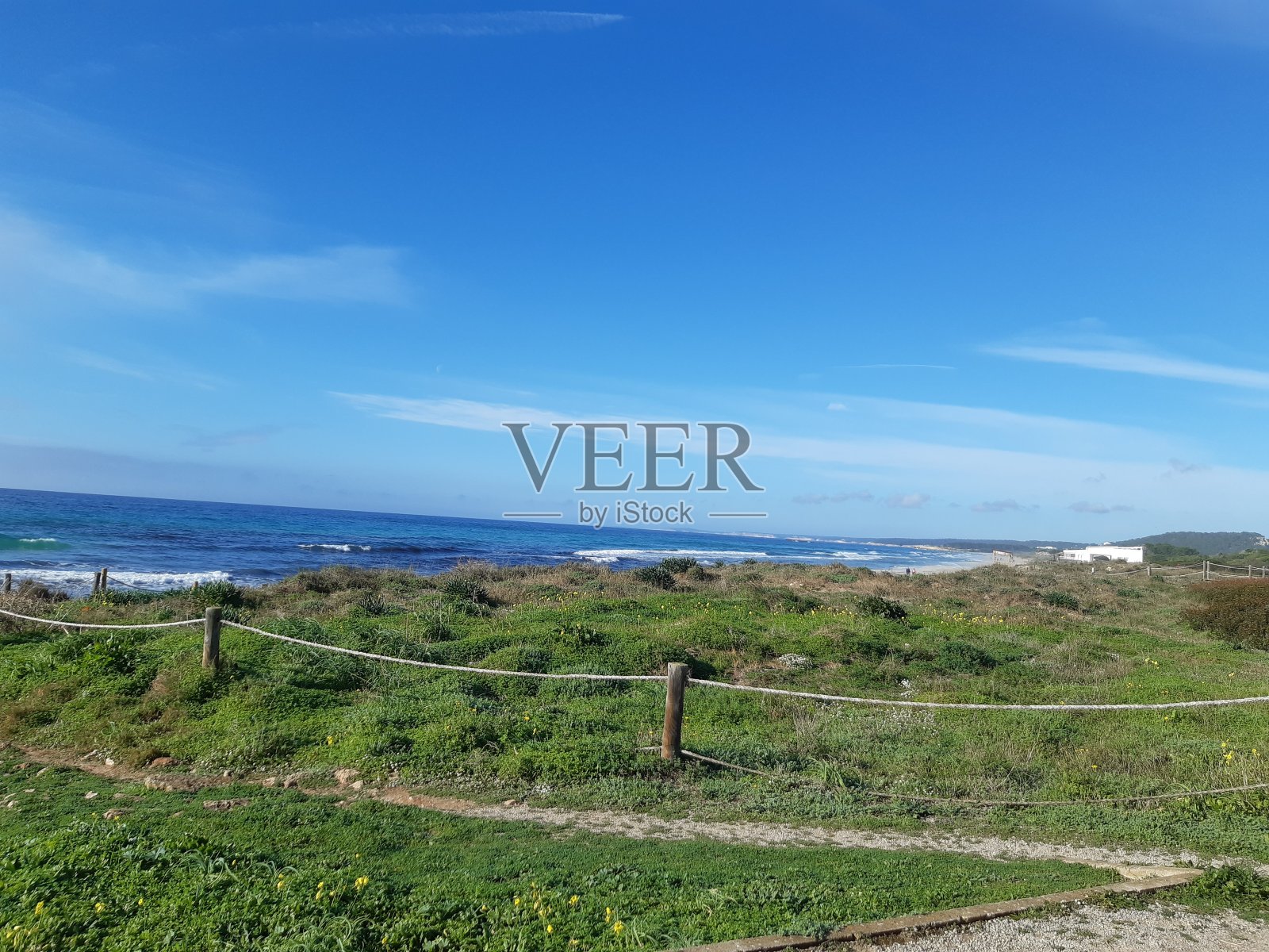 蓝天下的田野风景照片摄影图片