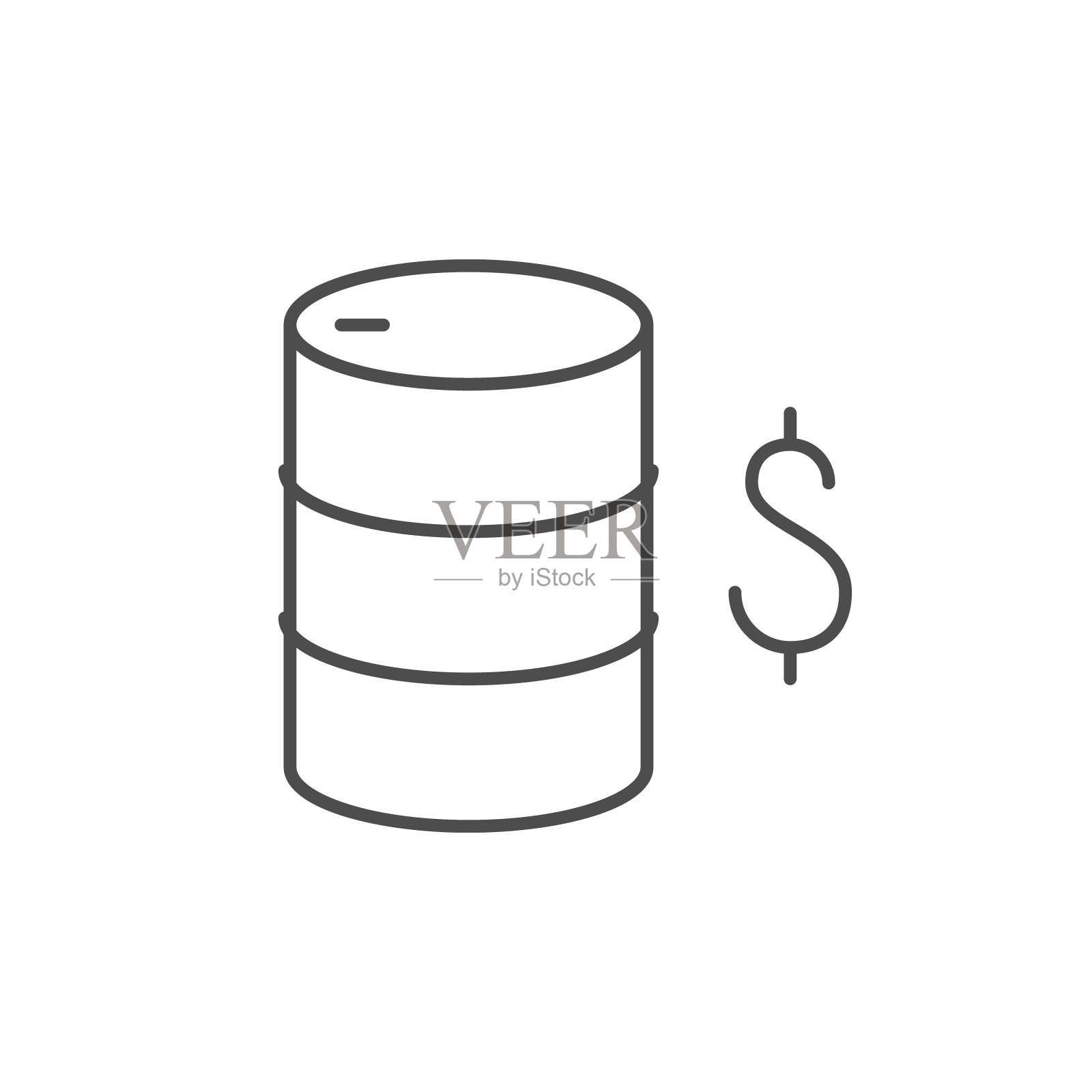 桶价格线轮廓图标插画图片素材