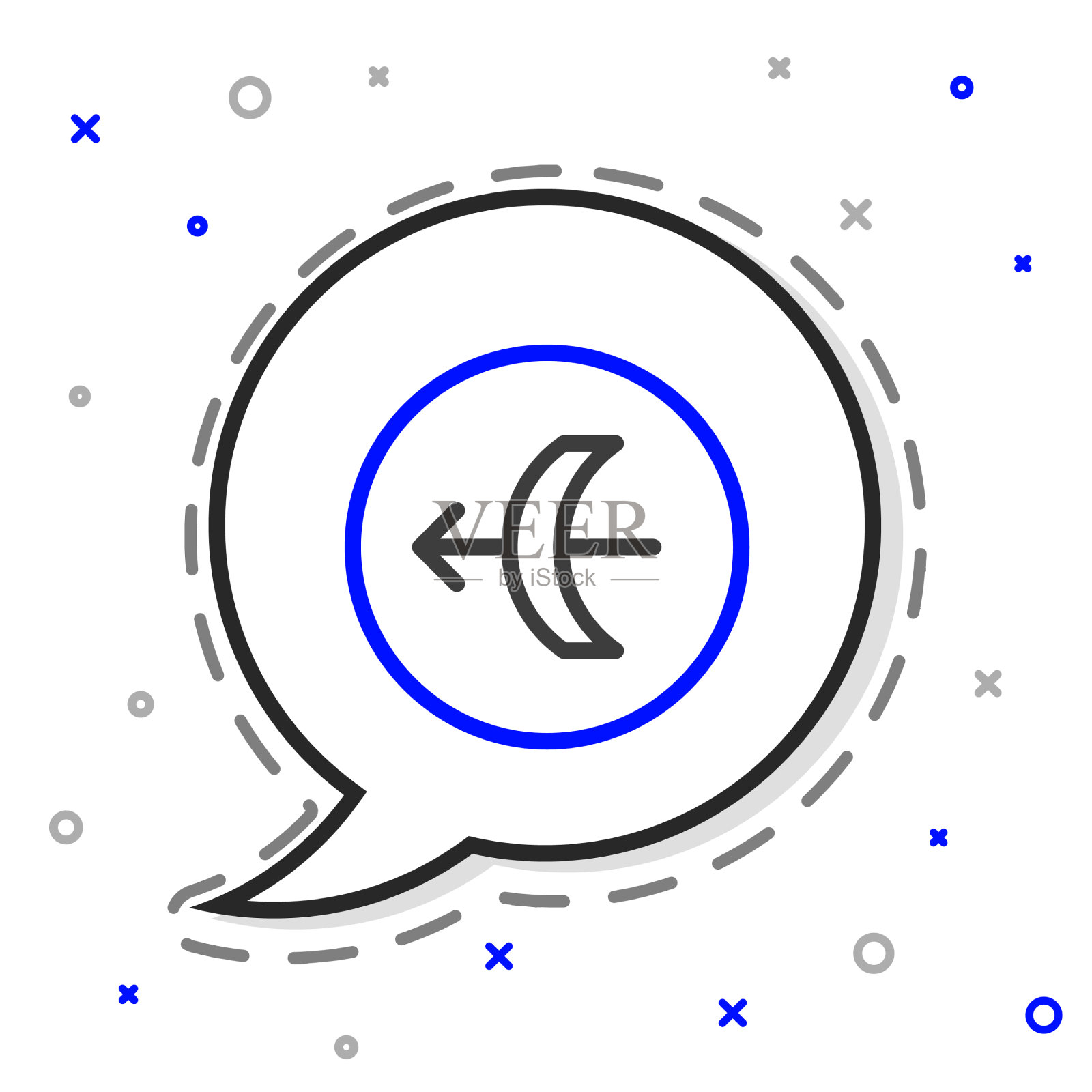 行人马座星座的图标孤立上图标素材