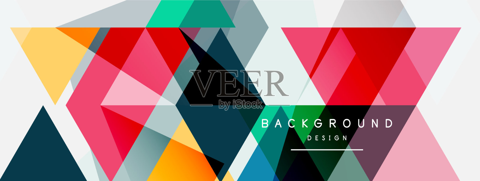 镶嵌三角形几何背景技术或插画图片素材