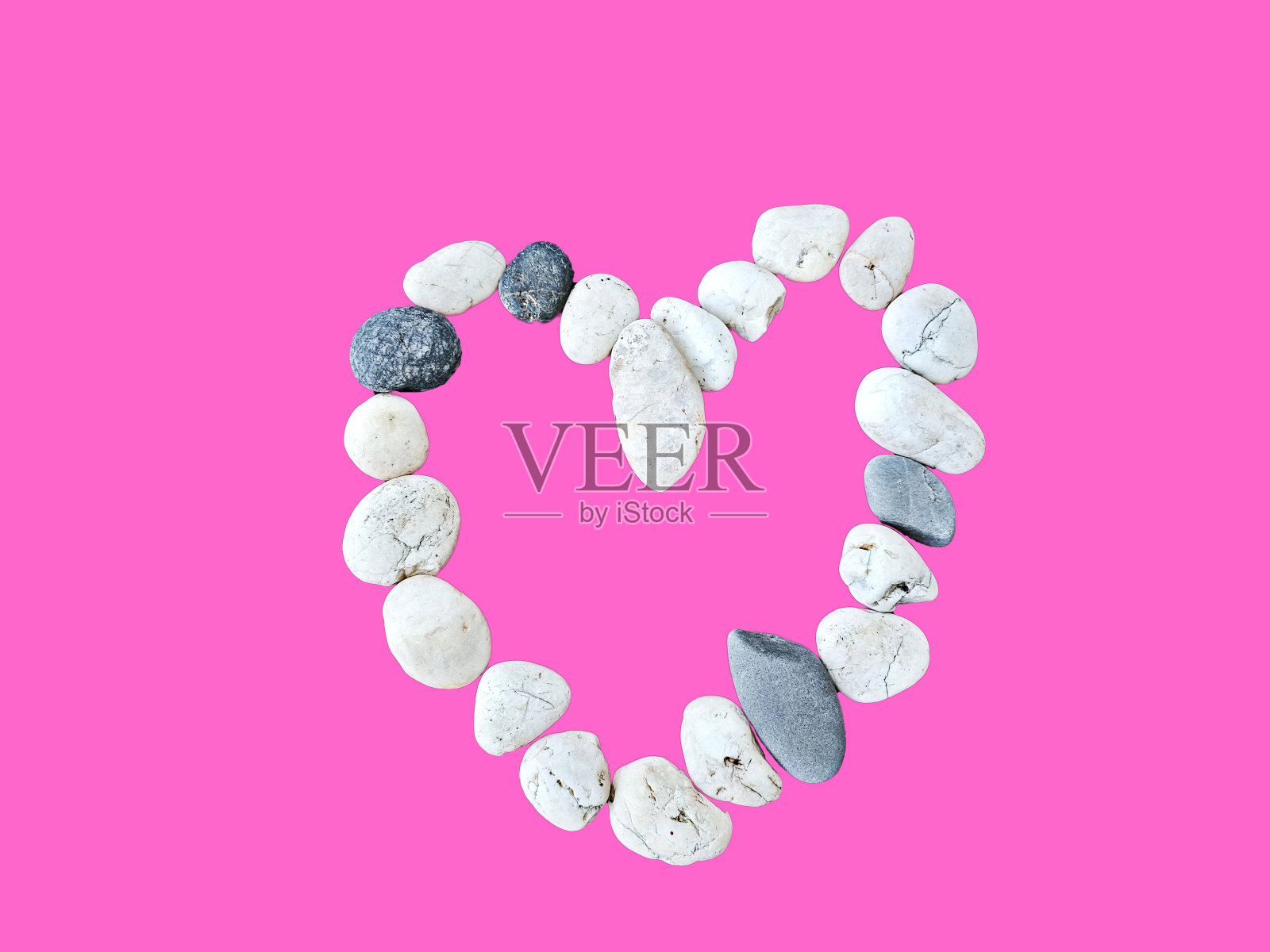 情人节的心形石头照片摄影图片