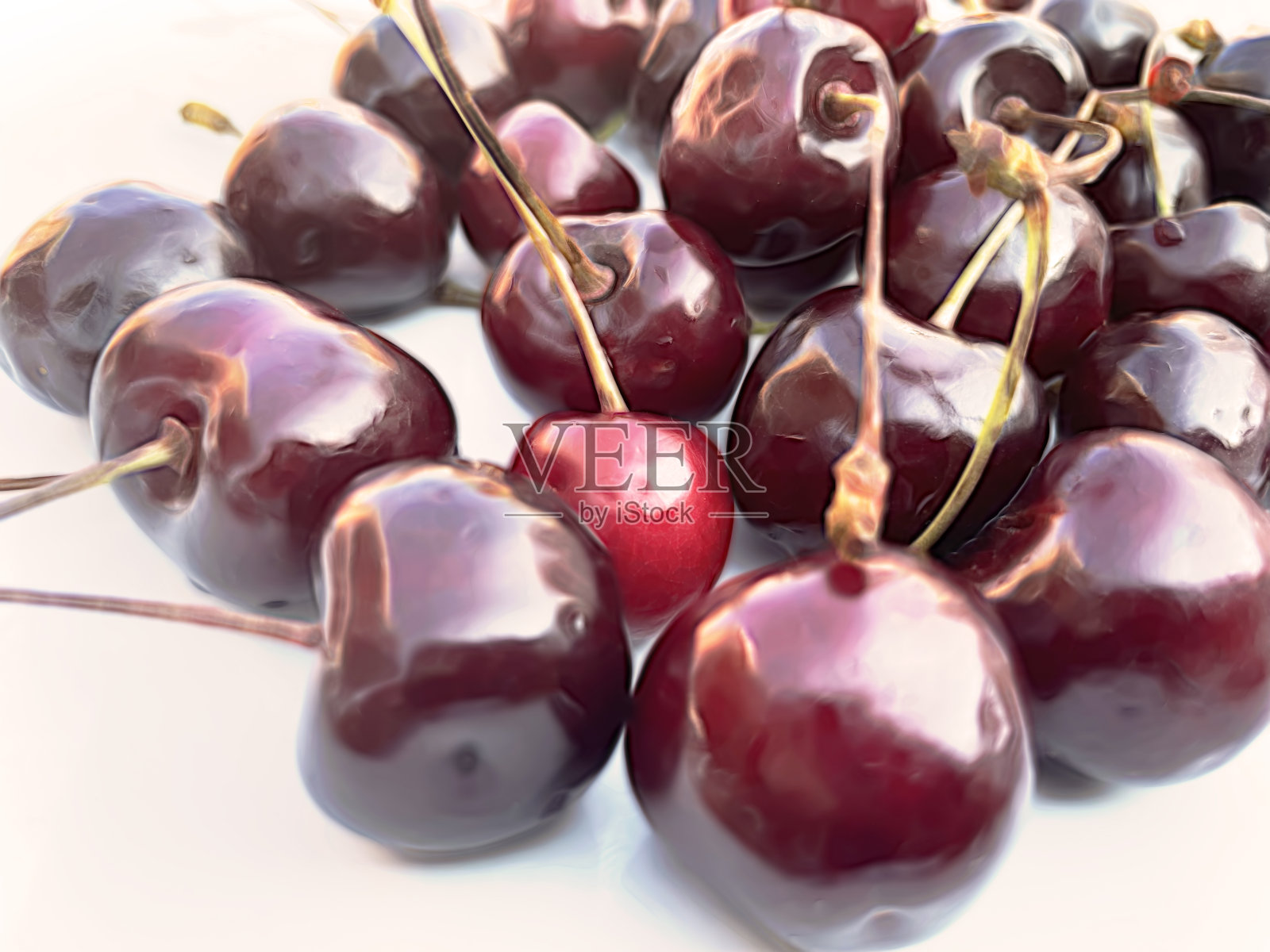 夏季水果，樱桃。照片摄影图片