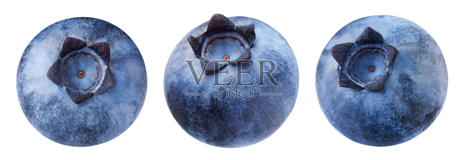 蓝莓孤立在白色背景，收集照片摄影图片