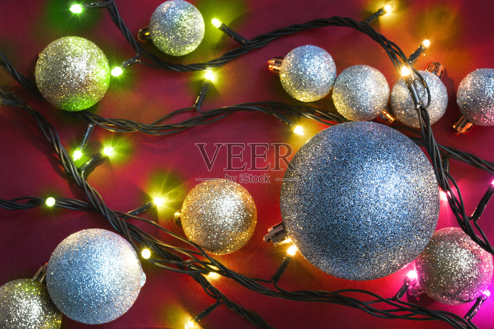 红色圣诞装饰照片摄影图片