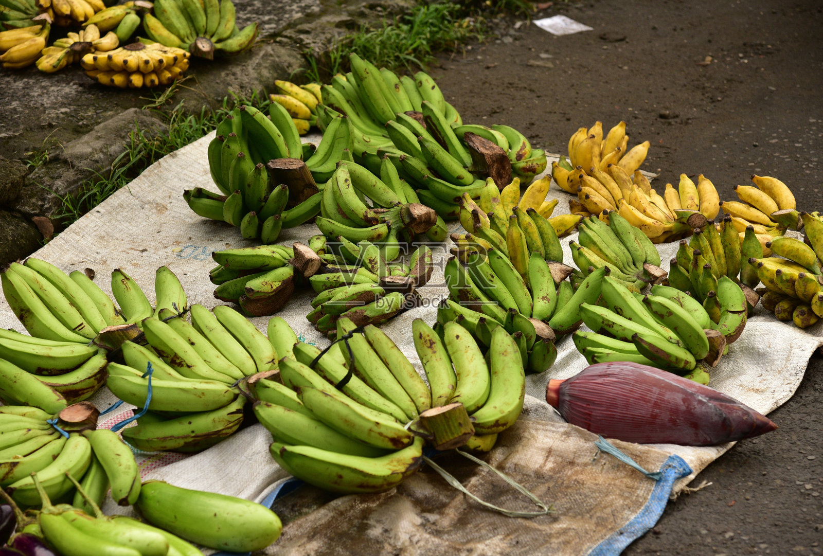 传统市场的香蕉照片摄影图片