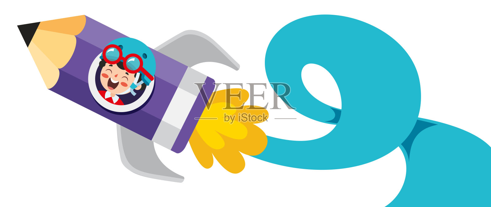 卡通形象教育理念插画图片素材