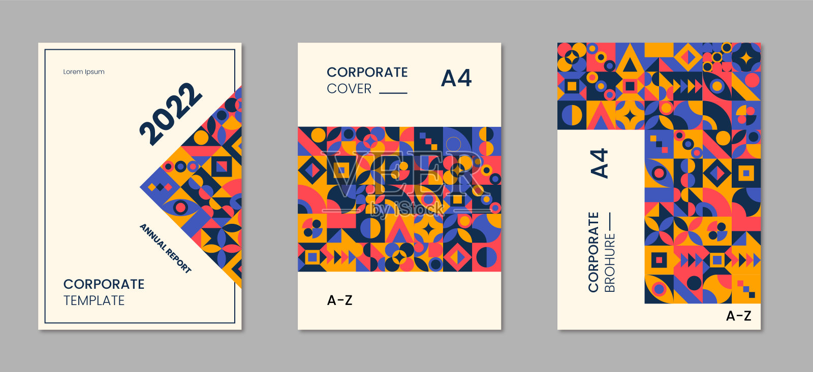 几何极简艺术作品海报与简单的形状和数字。抽象图案设计在斯堪的纳维亚风格的网页横幅，商务展示，品牌包装，织物印刷，壁纸插画图片素材