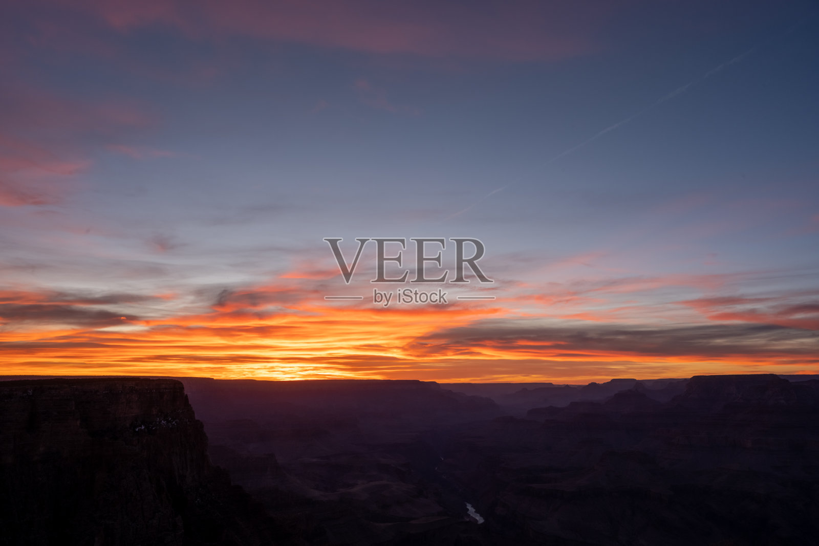 大峡谷落日的最后光芒照片摄影图片