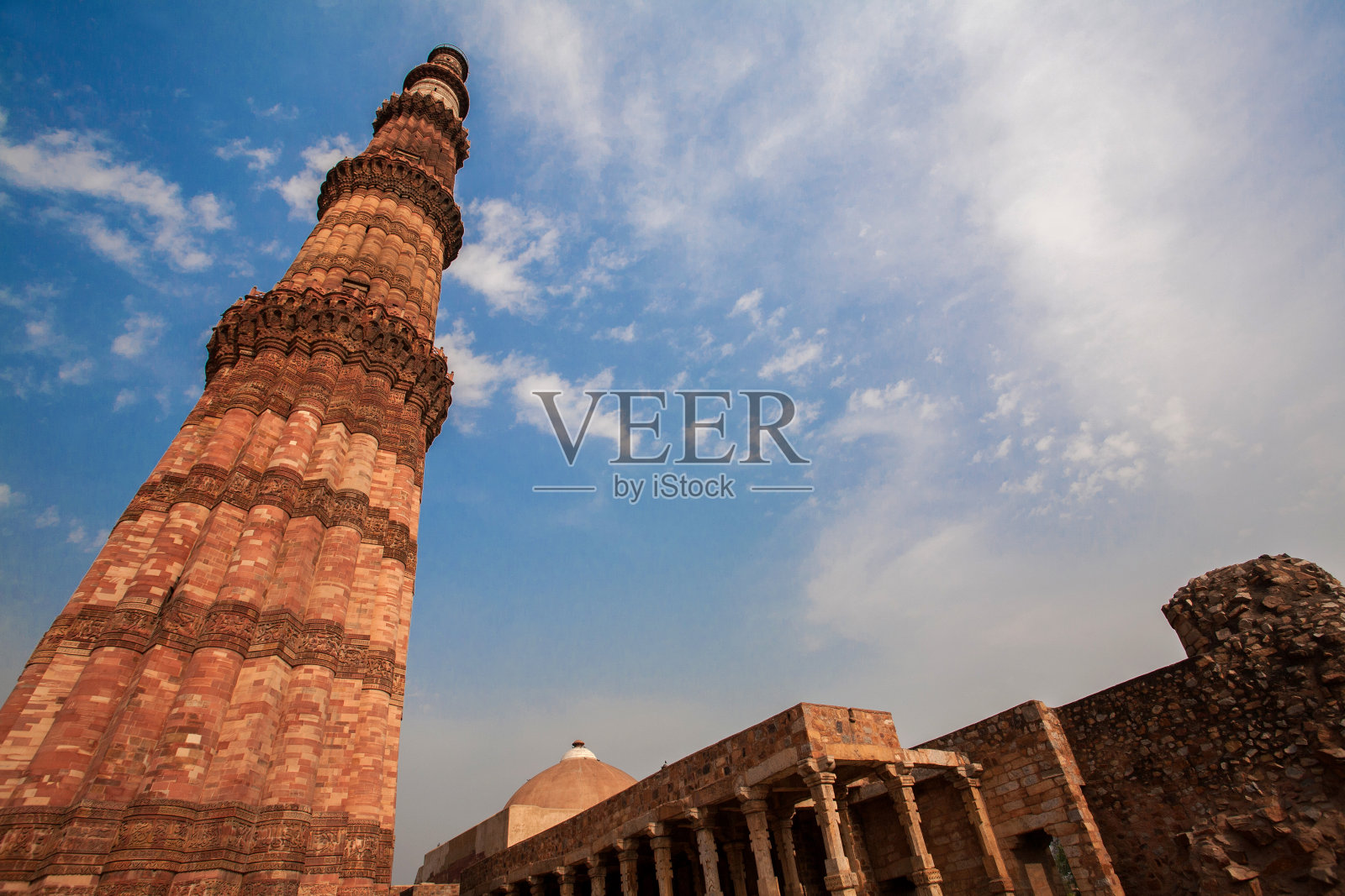 Qutub Minar塔照片摄影图片
