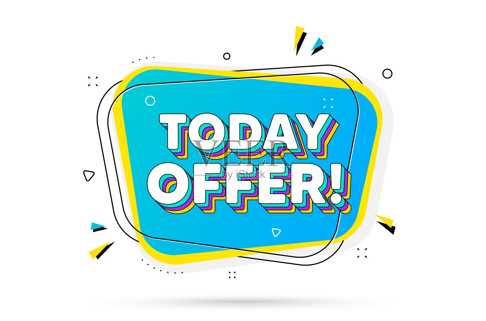 今天提供的象征。特价标志。向量设计元素图片