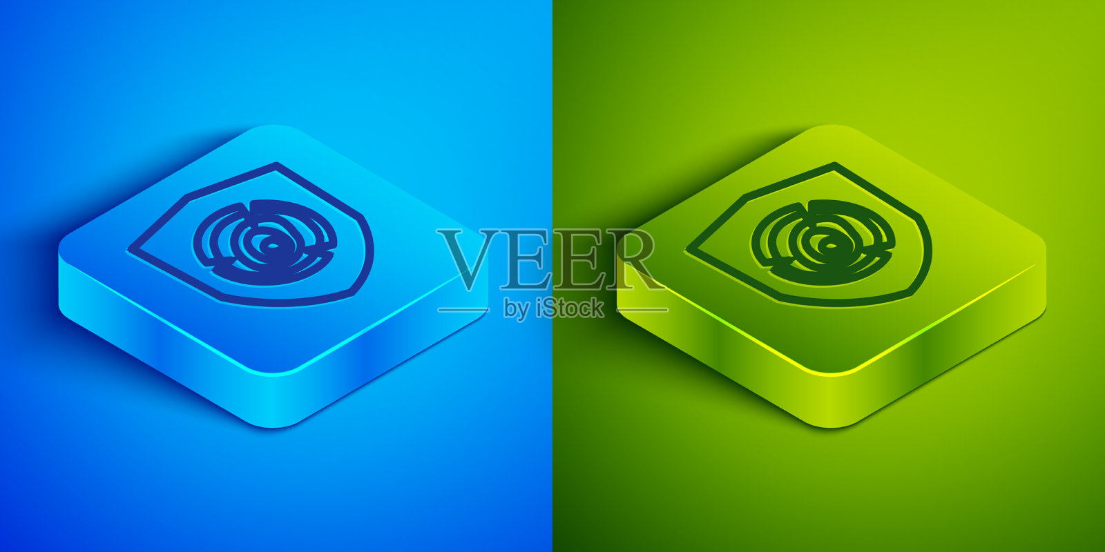 等距线木原木图标孤立在蓝色上图标素材