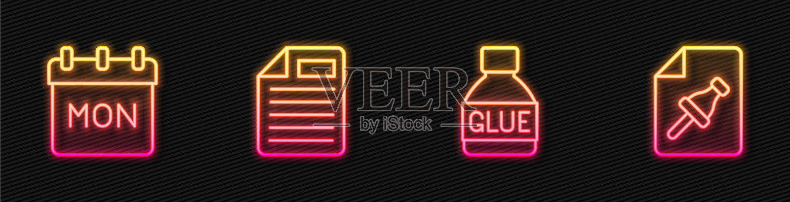 设置行胶日历文件及记录插画图片素材