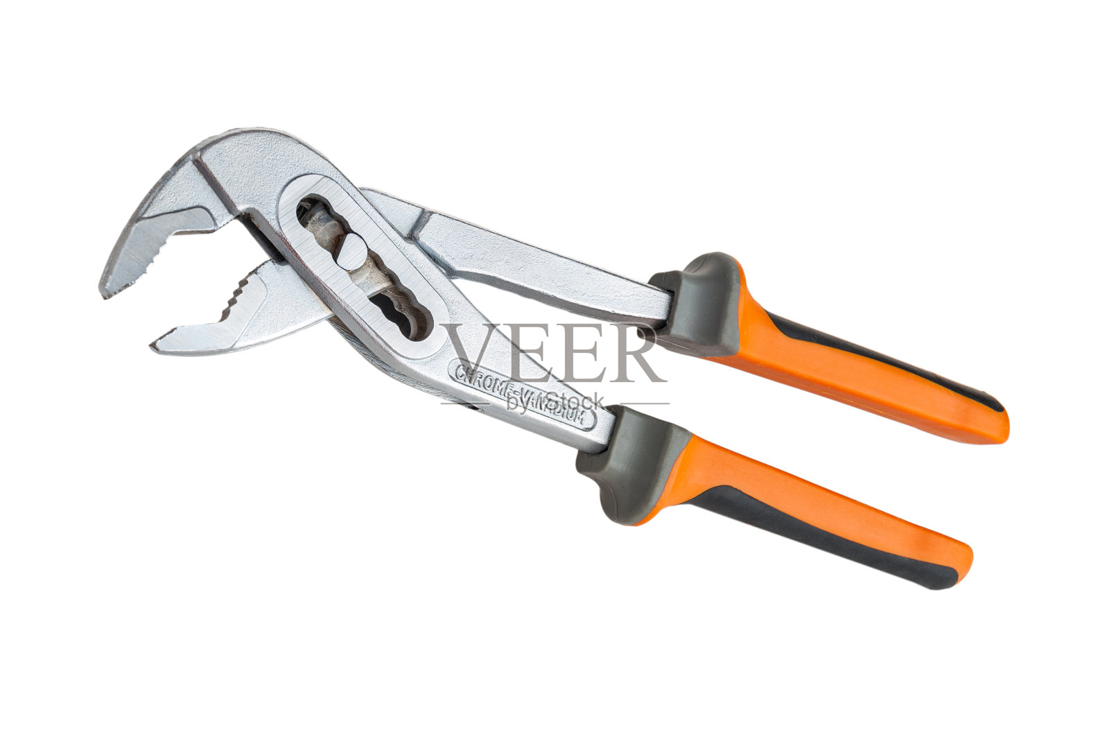 一种可活动的扳手，用于旋转或固定管子及其他任意形状的部件照片摄影图片