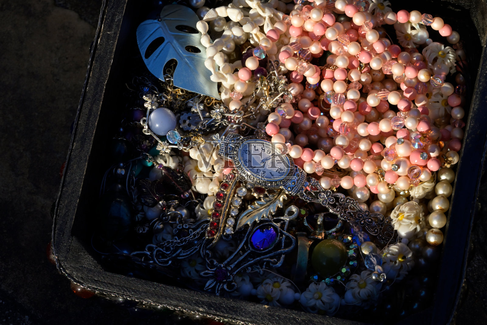 旧珠宝盒照片摄影图片