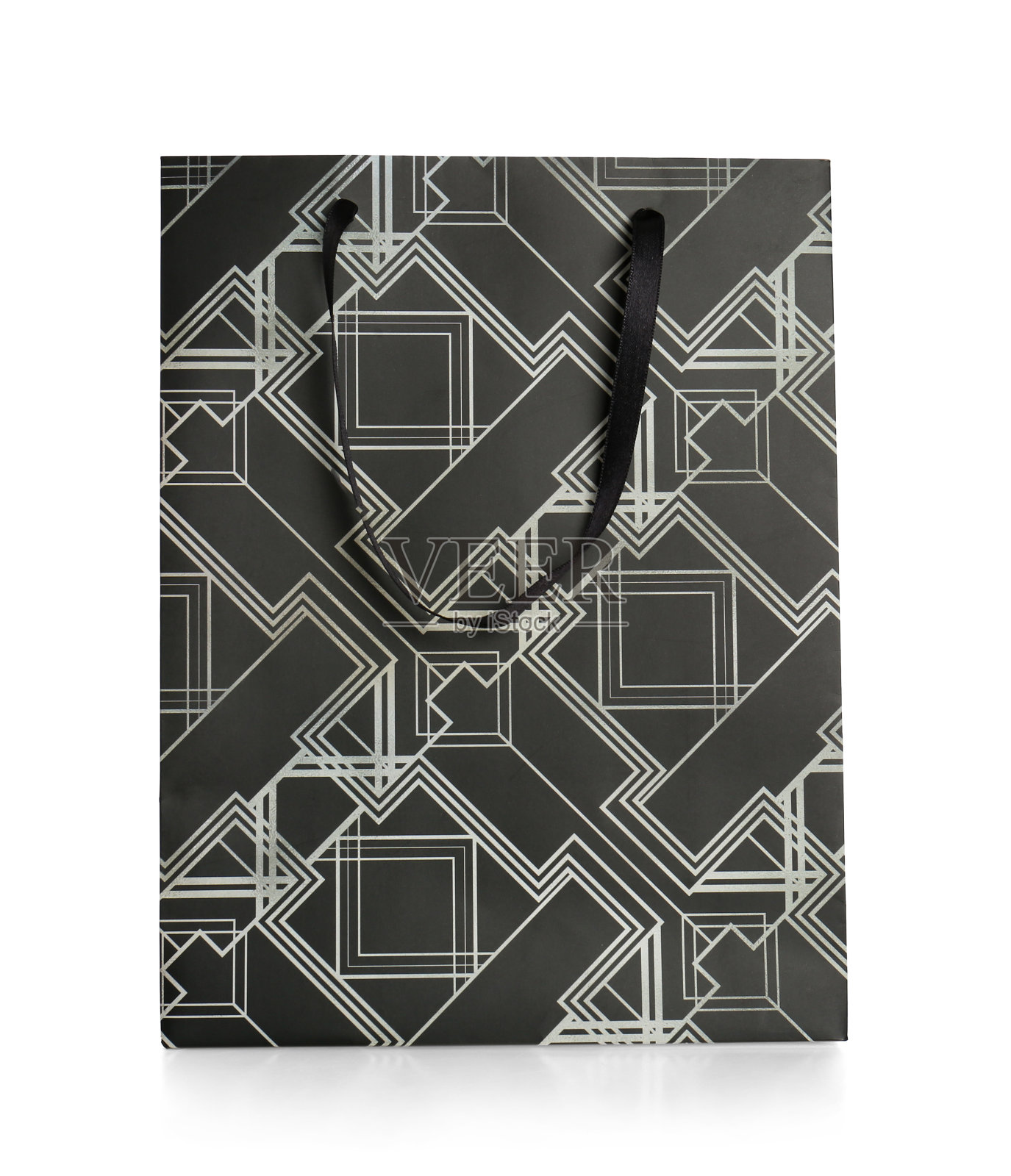 时尚的礼品纸袋孤立在白色上照片摄影图片