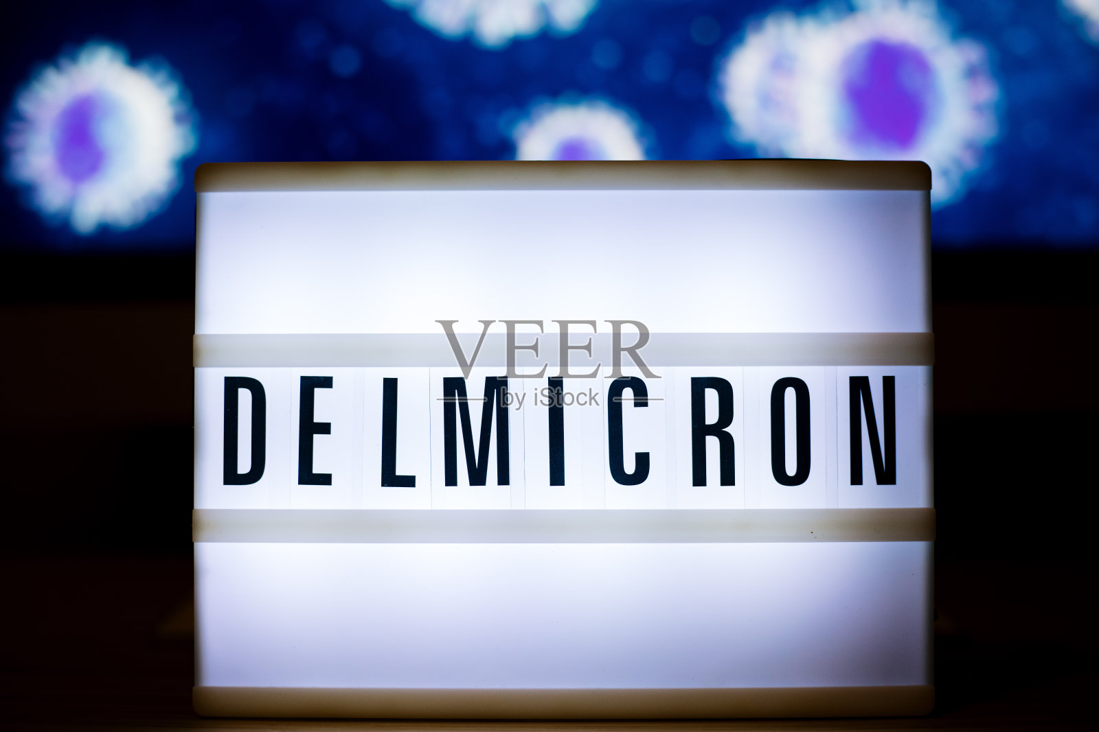 Covid 19的变体Delmicron照片摄影图片