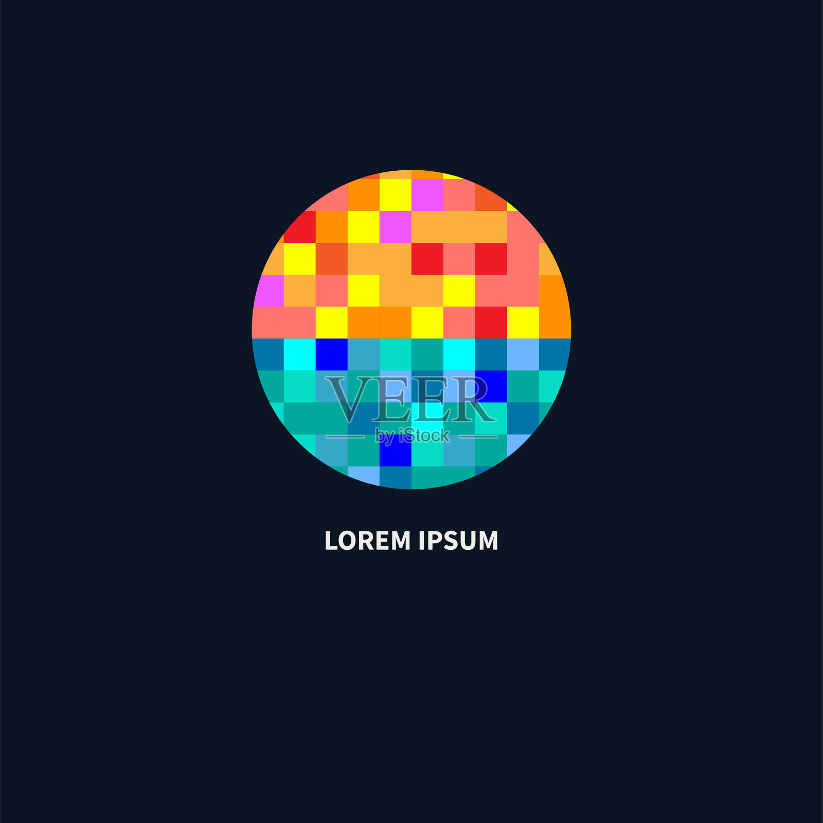 旅行社圆形抽象图标插画图片素材