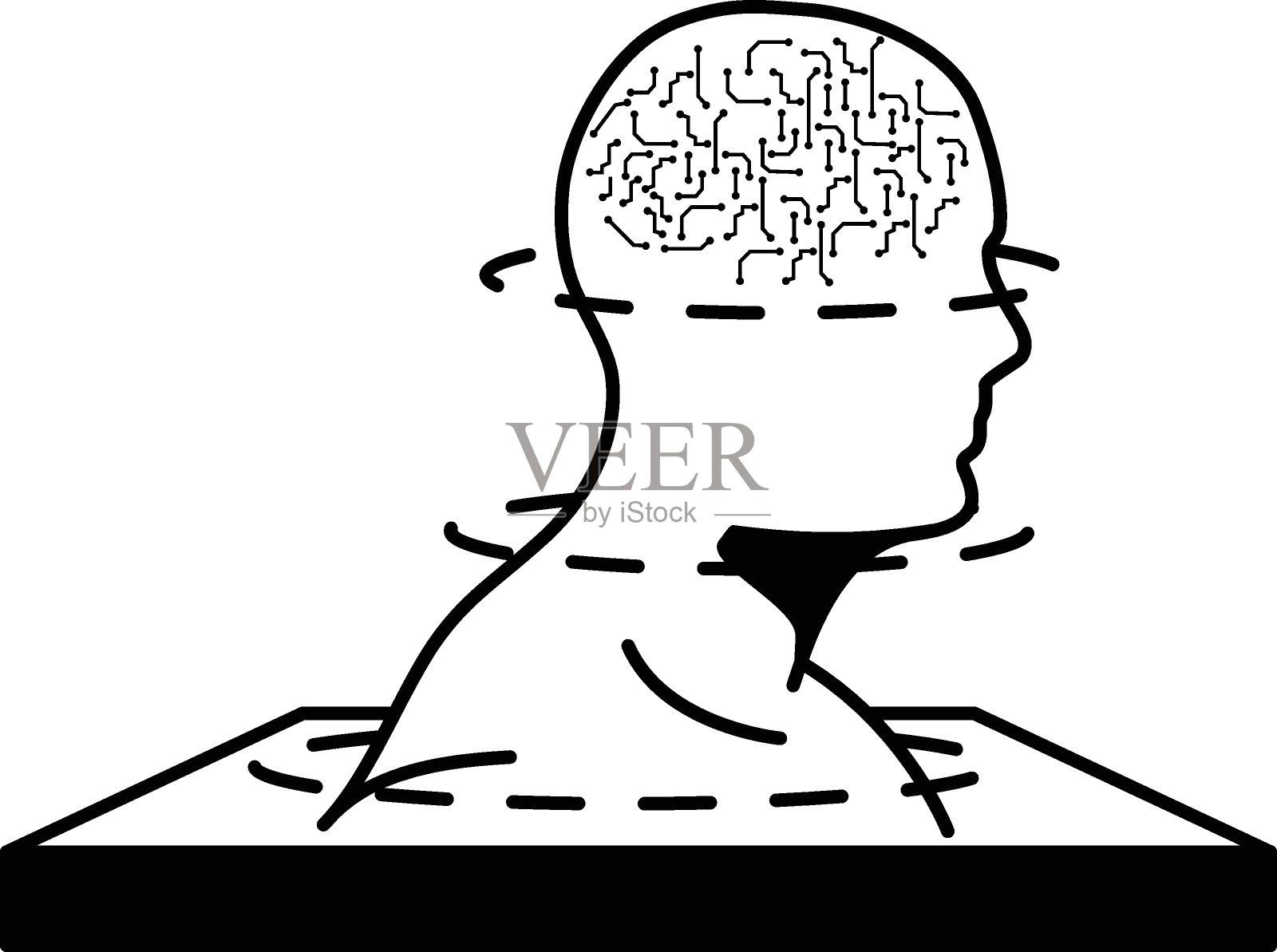 社会互动概念，全息扫描仪矢量图标设计，元宇宙符号，持久的虚拟环境符号，未来主义股票插图中的互联网功能插画图片素材