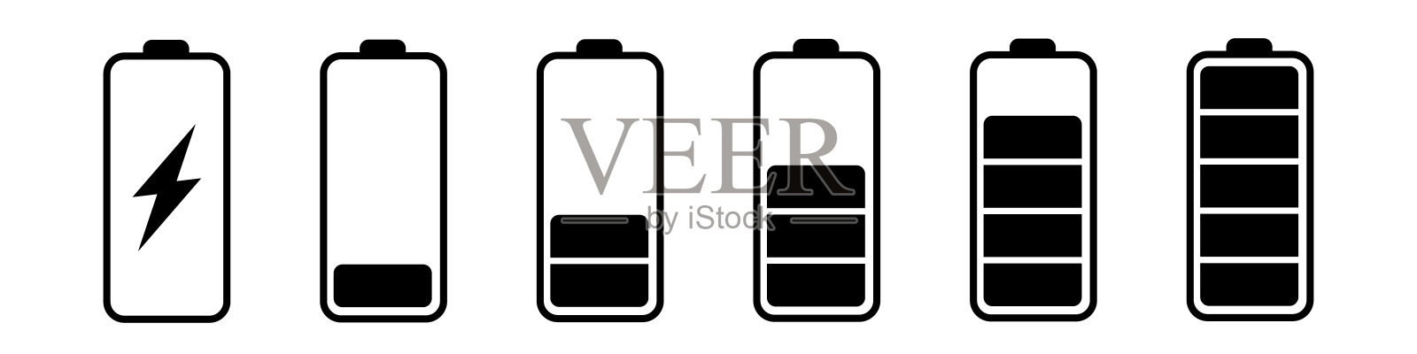 电池充电水平图标设置图标素材