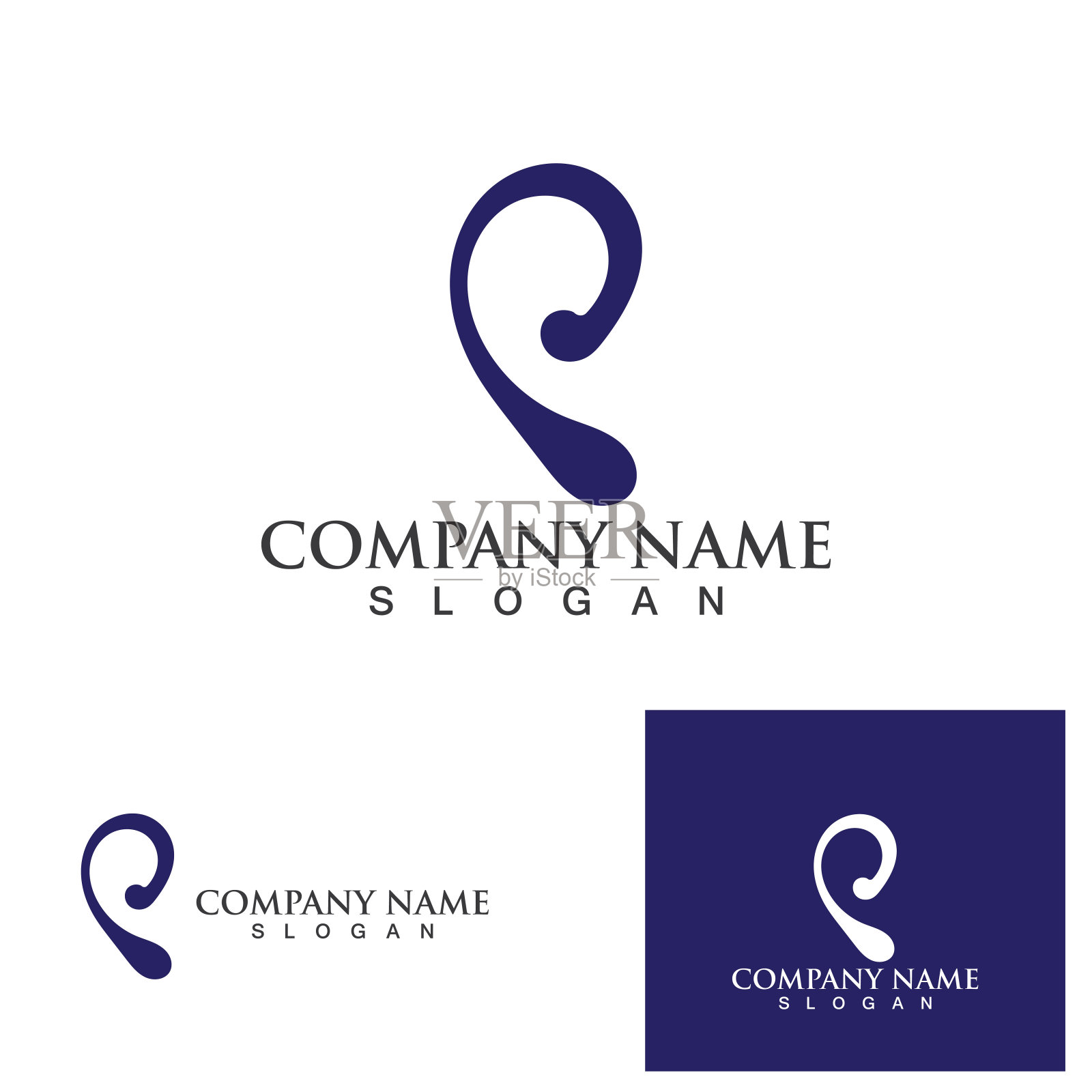 耳护理标志和符号向量插画图片素材