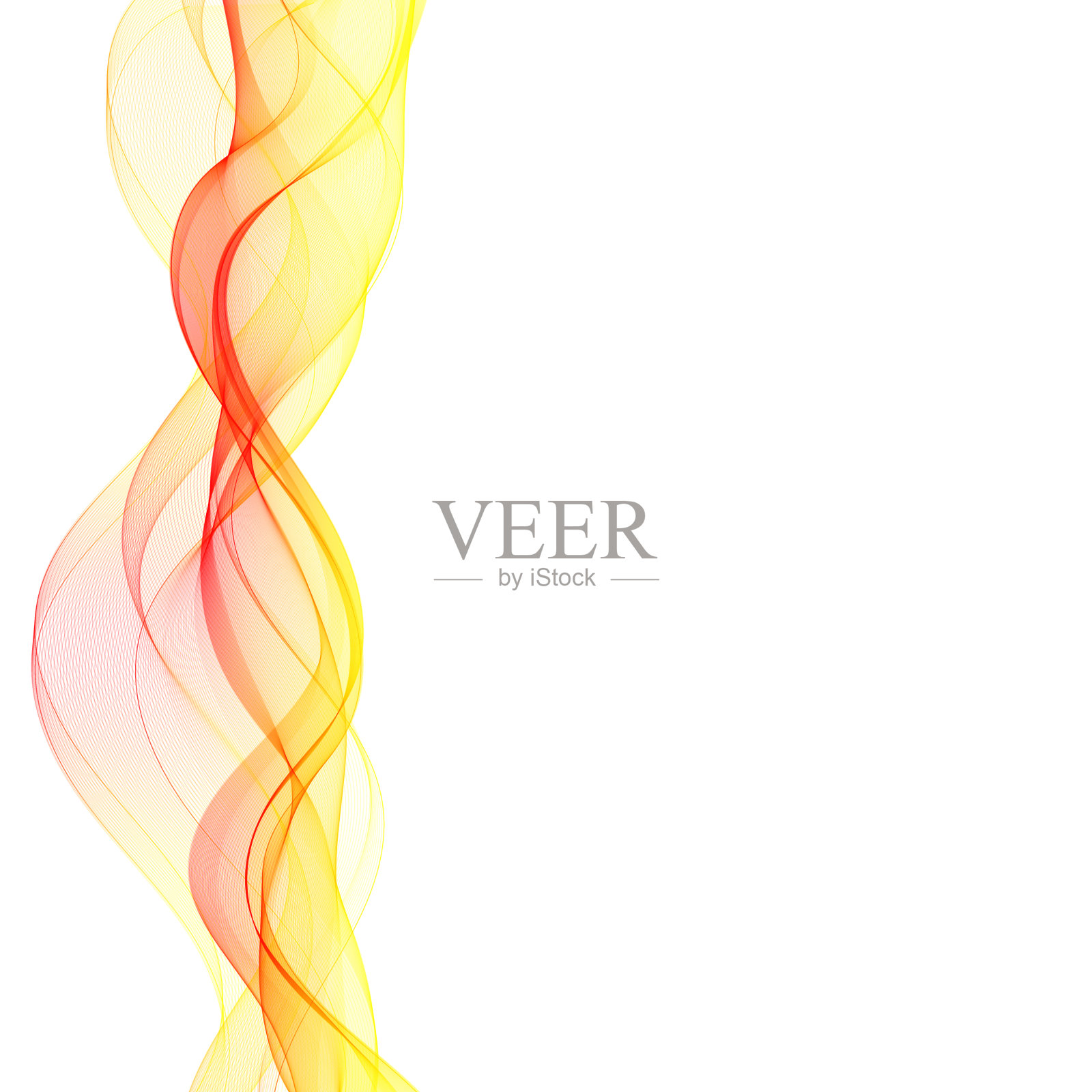 抽象的曲线。红色和橙色的线。矢量波。每股收益10设计元素图片