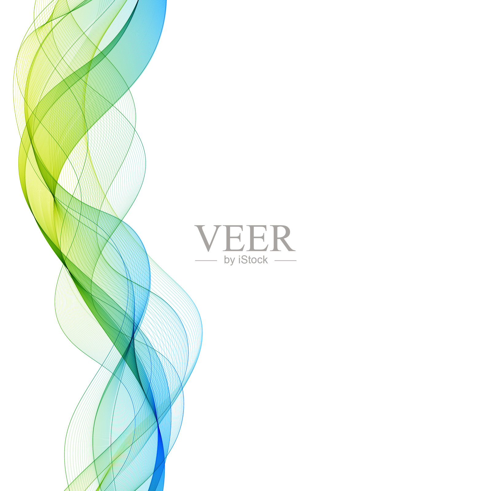 透明的彩色矢量波流在白色背景。向量抽象背景。每股收益10插画图片素材