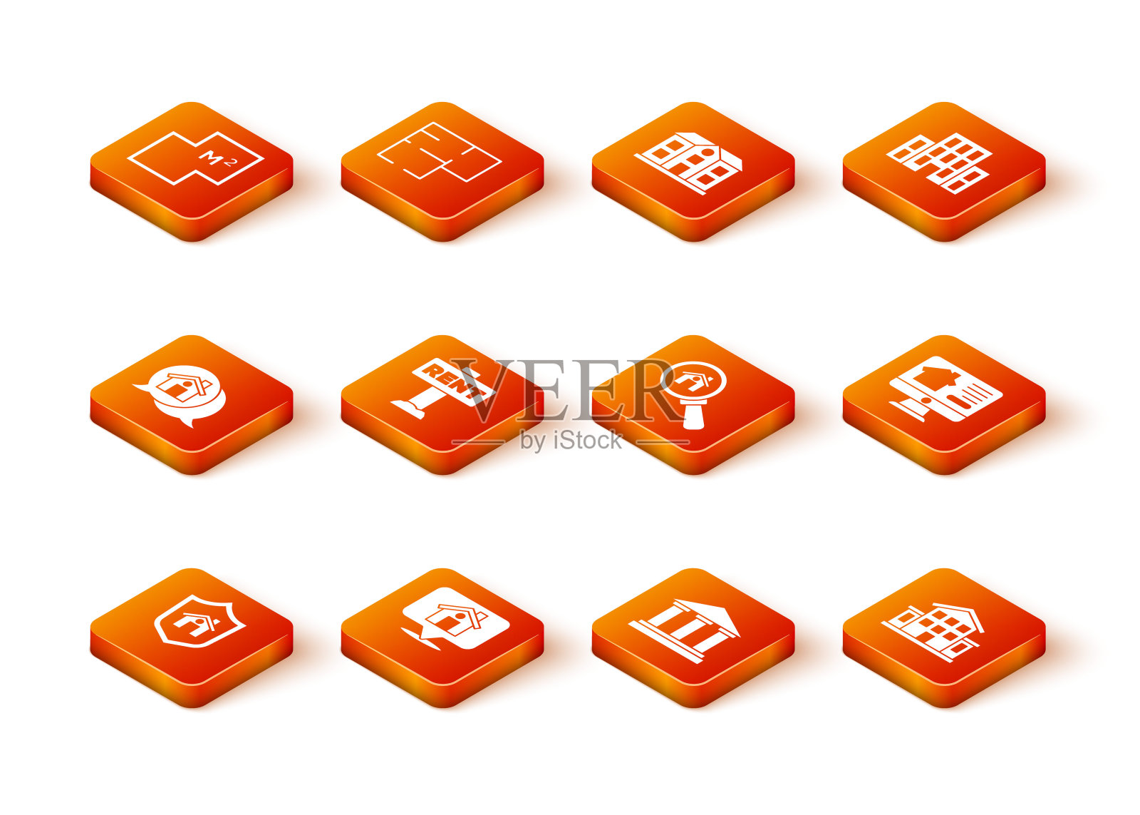 设置房子与盾，定位房子，房地产信息，挂招牌出租，博物馆建筑，搜索，在线真实图标。向量图标素材