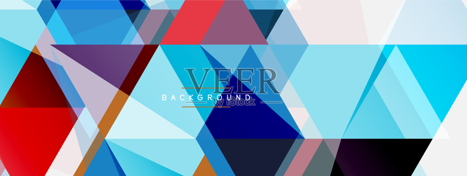 镶嵌三角形几何背景技术或插画图片素材