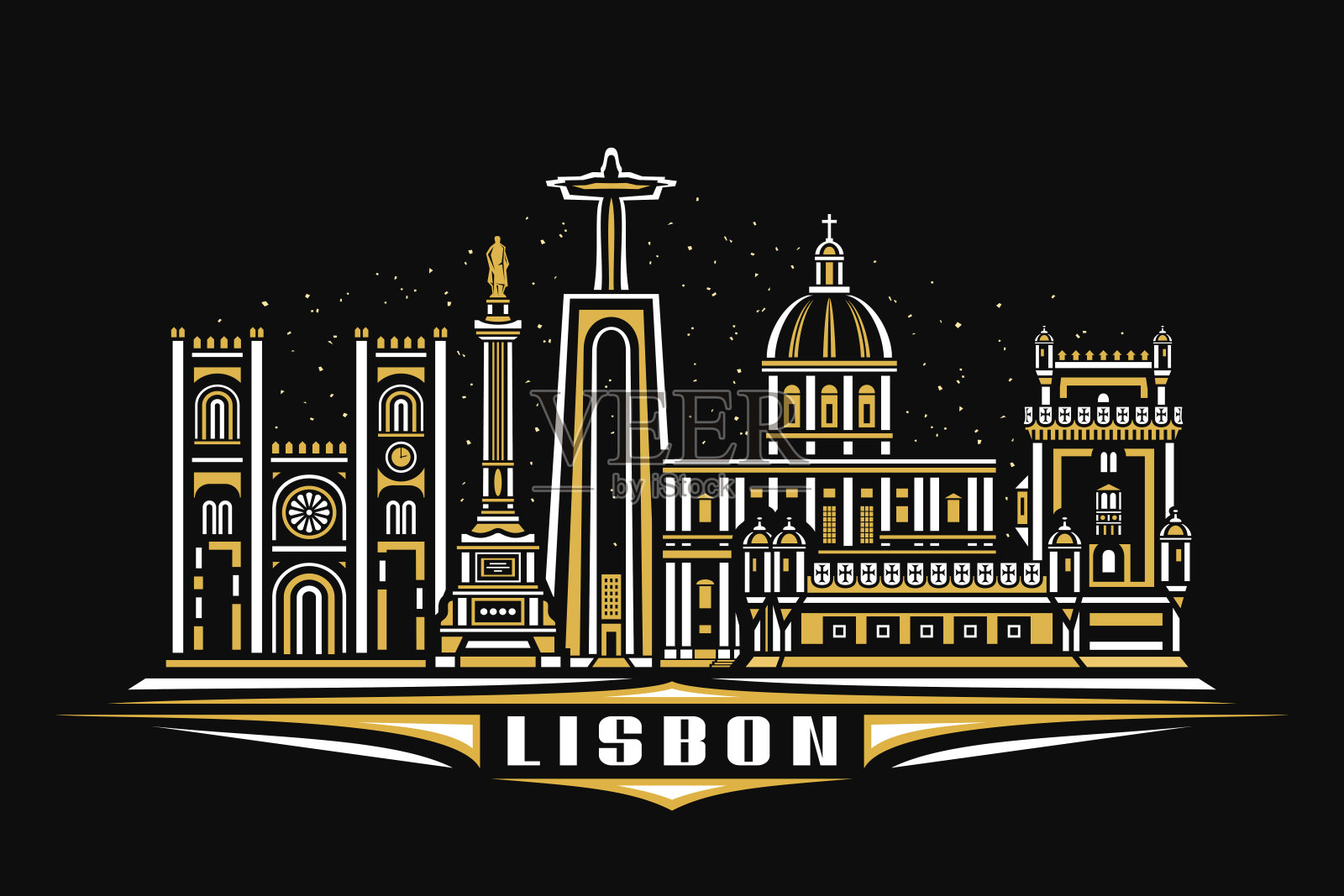 里斯本矢量图插画图片素材