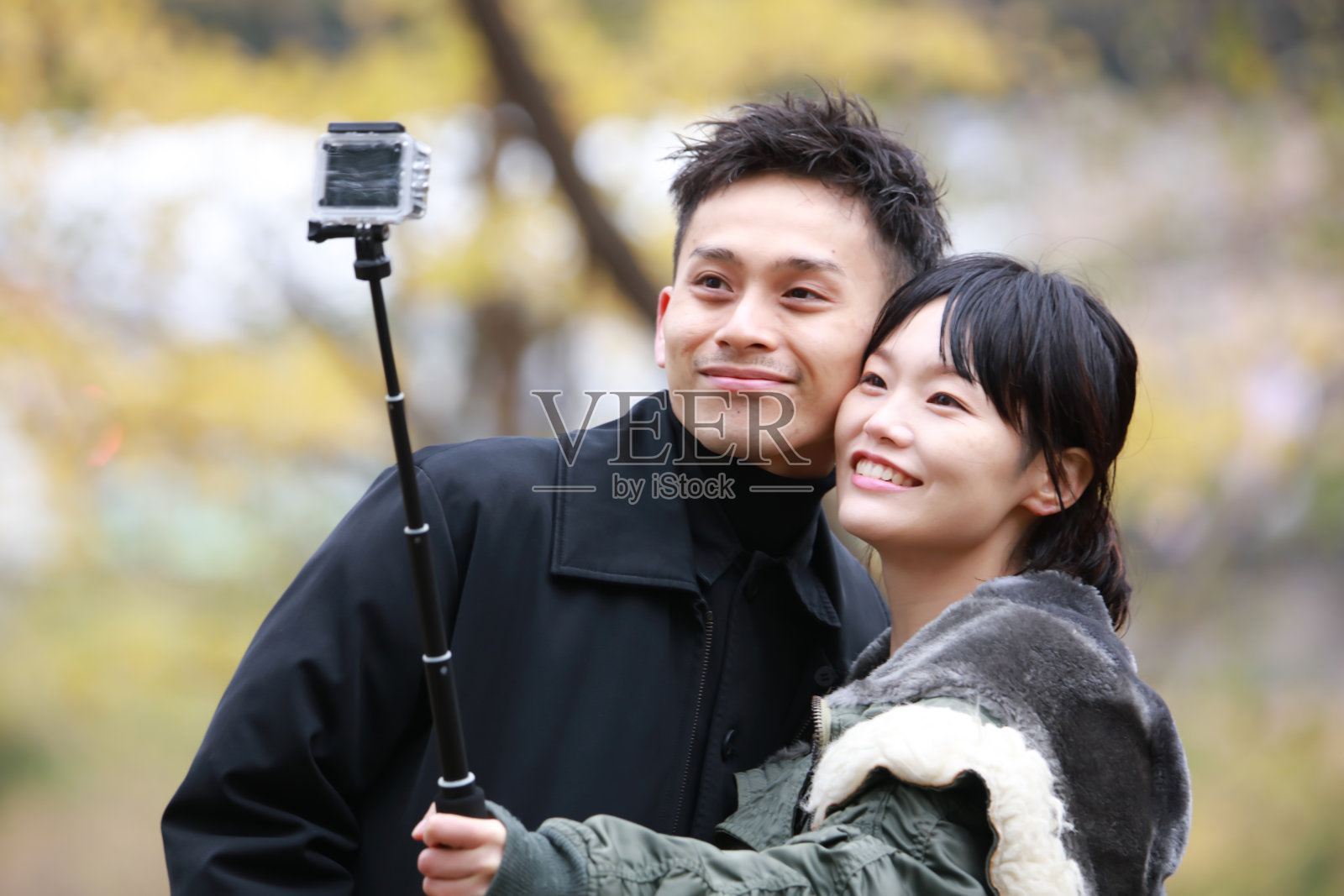 情侣自拍照片摄影图片