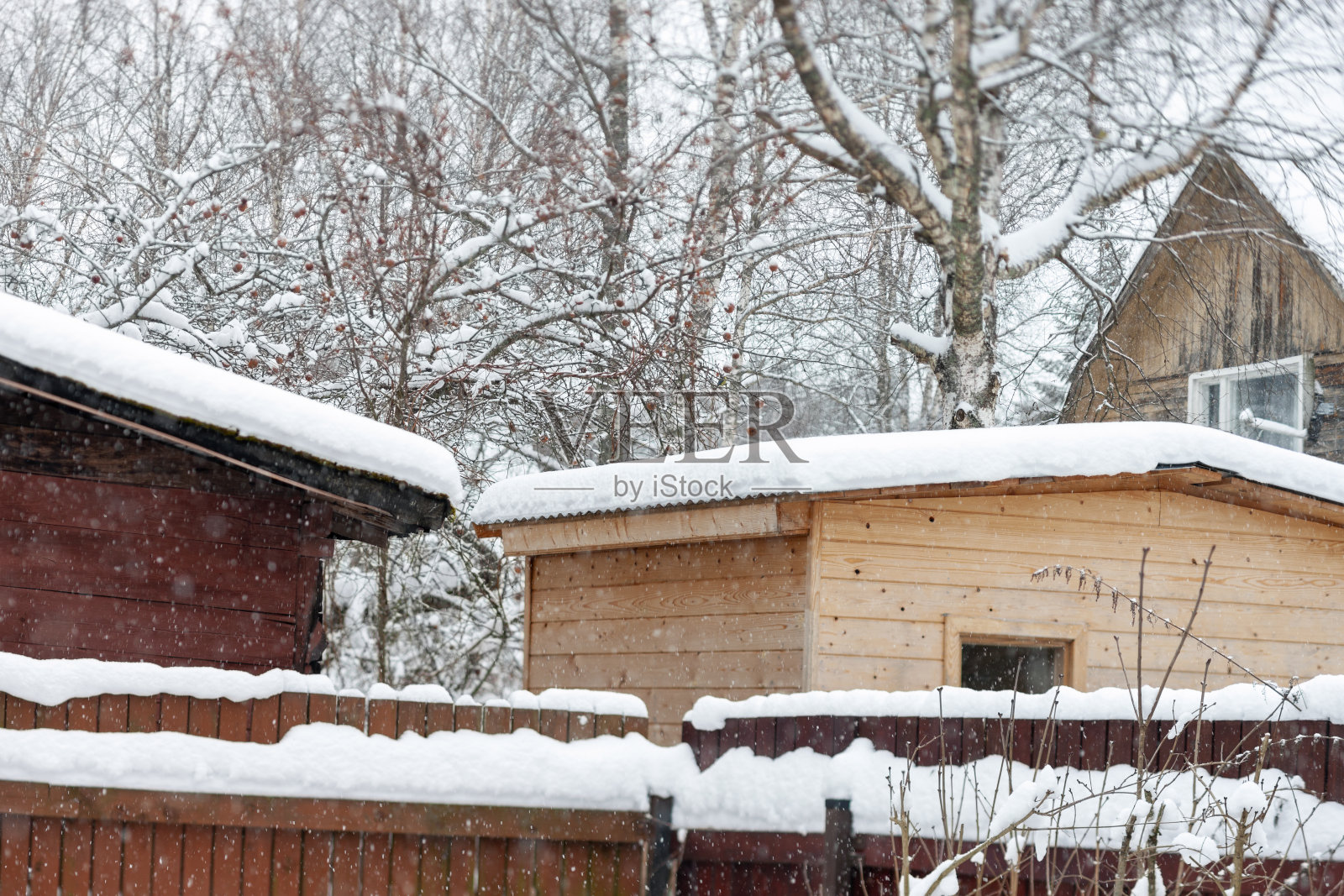 屋顶和暴雪照片摄影图片