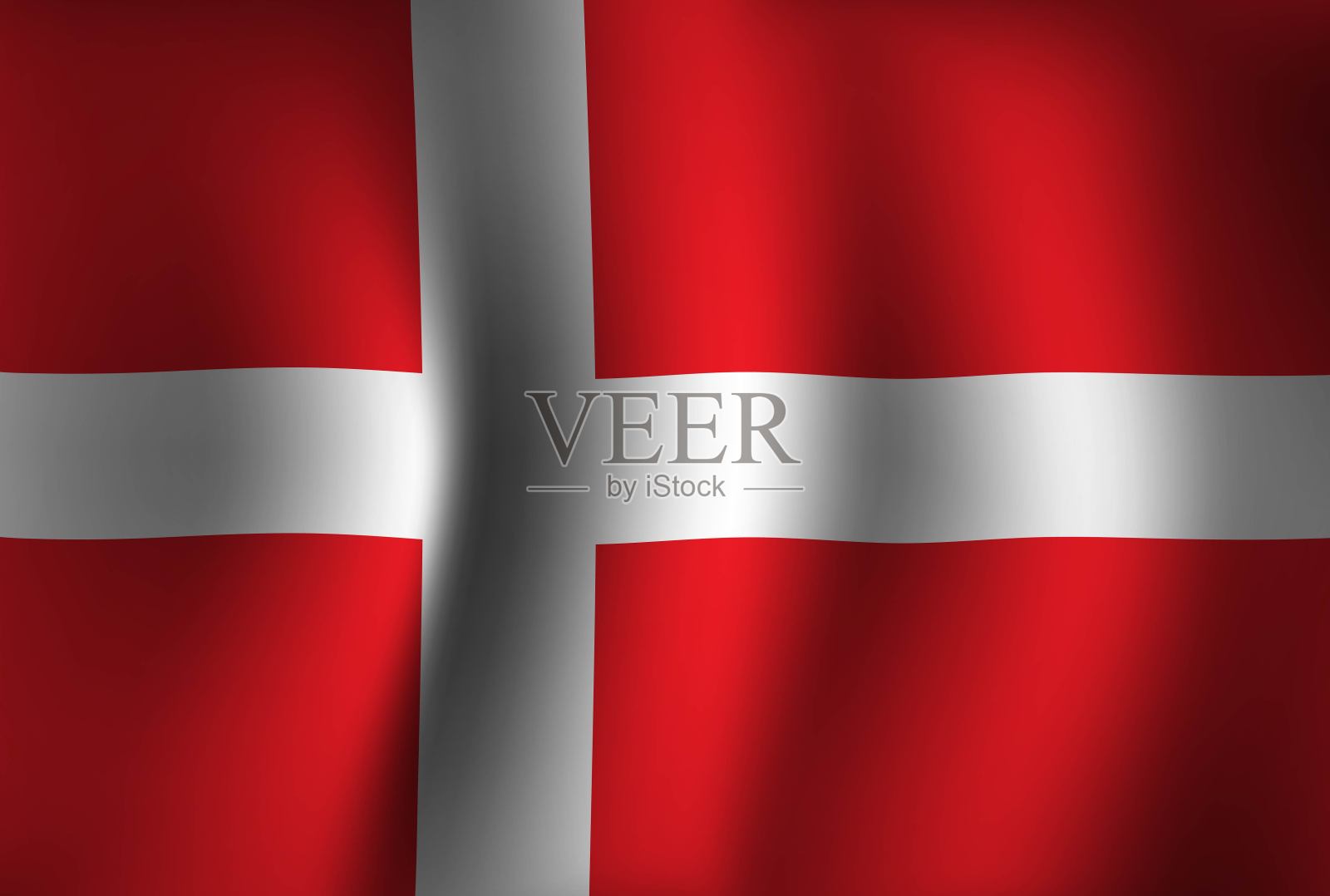 丹麦国旗背景摇摆3D。国庆节横幅壁纸插画图片素材