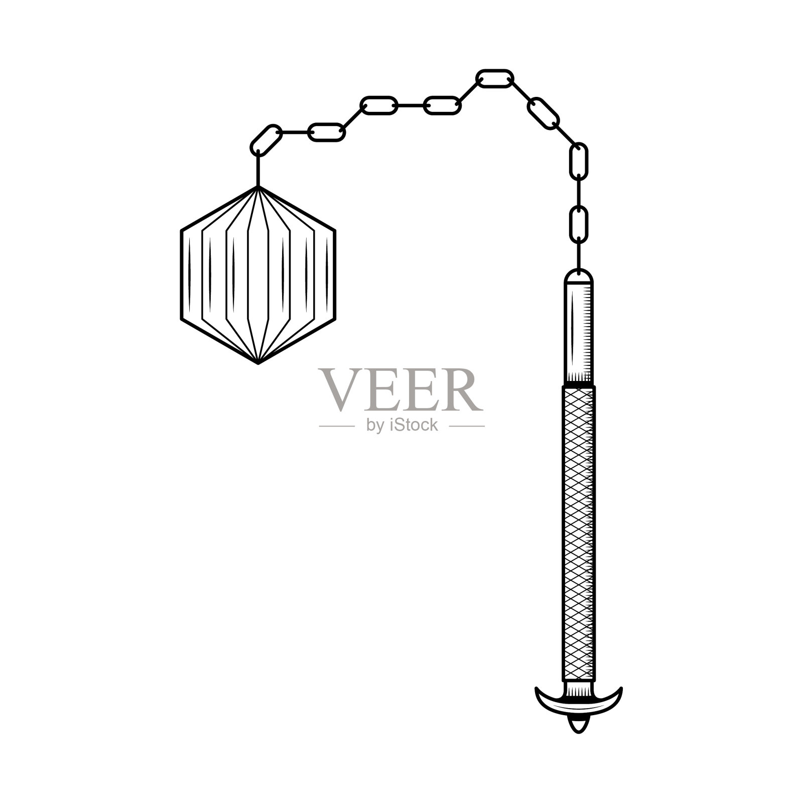 黑色简单线刷武器涂鸦轮廓元素矢量设计风格草图孤立在白色背景插图，战争插画图片素材