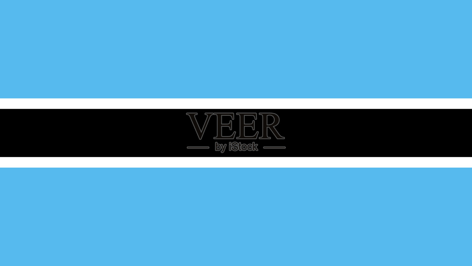 博茨瓦纳EPS文件的国旗-博茨瓦纳国旗矢量文件插画图片素材