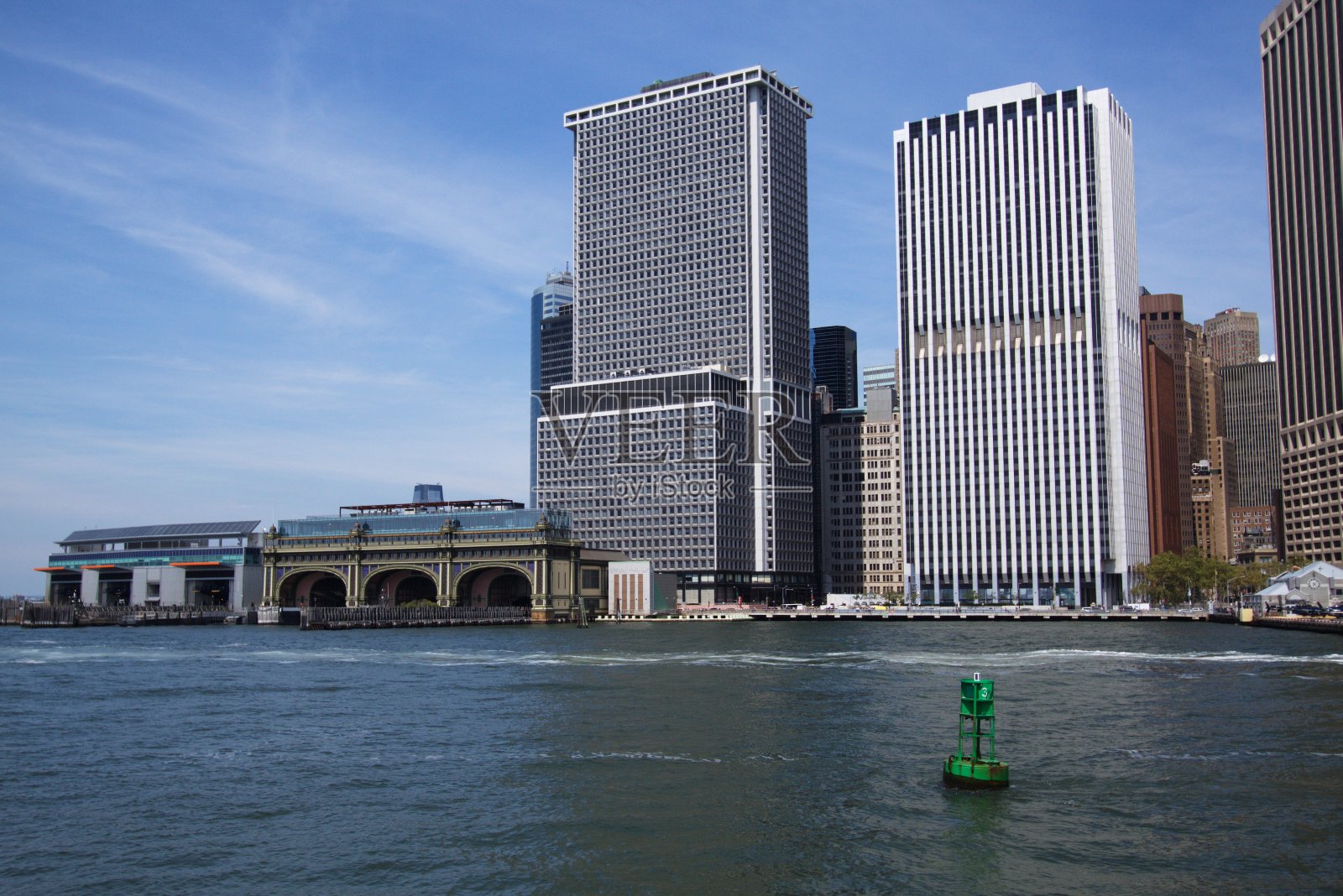 纽约曼哈顿南部的渡口照片摄影图片