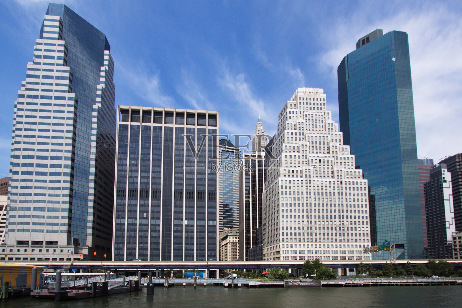 纽约曼哈顿南部的天际线照片摄影图片